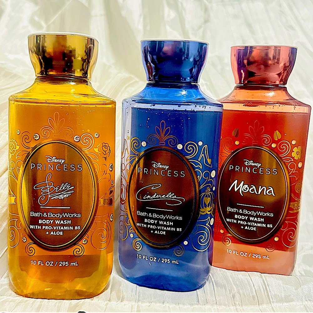 Disney Princess Collection BODY WASH by BBW. Bell, Cinderella & Moana. Brand new